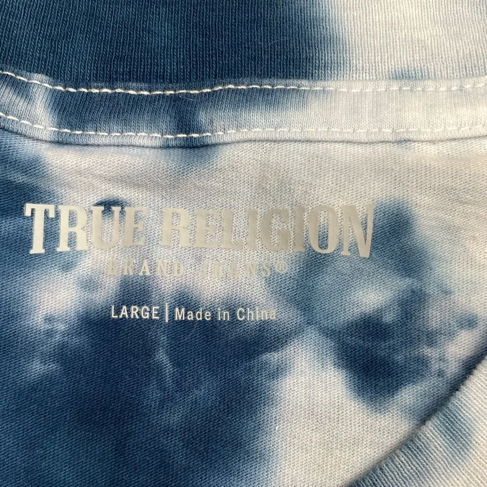 True Religion Blue Tie-Dye Men's Shirt Size Large